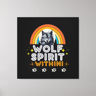 Wolf Geest Binnen Canvas Afdruk