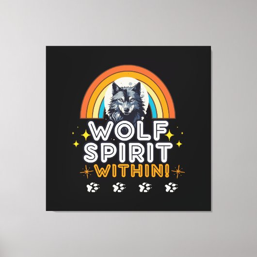 Wolf Geest Binnen Canvas Afdruk (Voorkant)