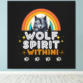 Wolf Geest Binnen Canvas Afdruk (Insitu (Houten vloer))