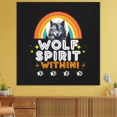 Wolf Geest Binnen Canvas Afdruk (Insitu (Woonkamer))
