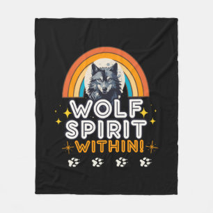 Wolf Geest Binnen Fleece Deken