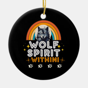 Wolf Geest Binnen Keramisch Ornament