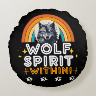 Wolf Geest Binnen Rond Kussen