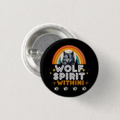 Wolf Geest Binnen Ronde Button 3,2 Cm (Voorkant /achterkant)