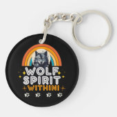 Wolf Geest Binnen Sleutelhanger (Achterkant)