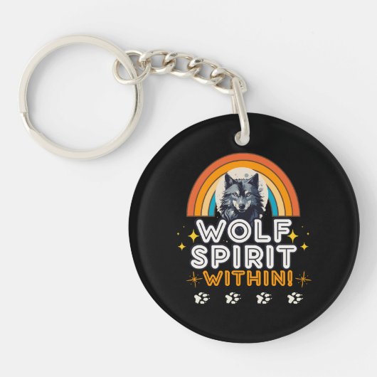 Wolf Geest Binnen Sleutelhanger (Voorkant)