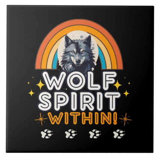 Wolf Geest Binnen Tegeltje (Voorkant)