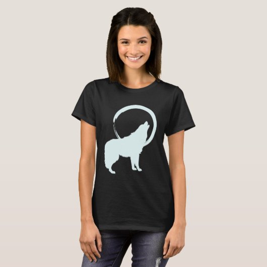 Wolf Geest Dier Heilige Sjamaan Native American C T-shirt (Voorkant volledig)