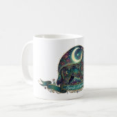 Wolf Geest Dier Hemelse Art Nouveau Koffiemok (Voorkant links)
