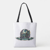 Wolf Geest Dier Hemelse Art Nouveau Tote Bag (Achterkant)