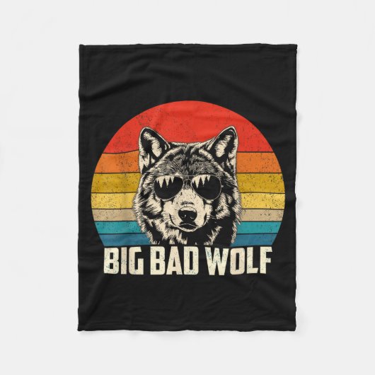 Wolf geest grote en slechte wolf wolvenpak grappig fleece deken (Voorkant)