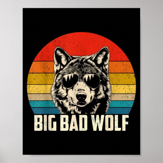 Wolf geest grote en slechte wolf wolvenroedel grap poster (Voorkant)
