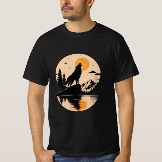 Wolf Geest Onder de Maan T-shirt (Voorkant)