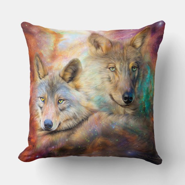 Wolf-geest van de Universele Kunstontwerper Pillow Kussen (Voorkant)