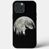 Wolf gehuil op berg Halloween maan Case-Mate iPhone Case (Achterkant)