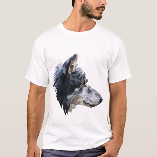 Wolf gemaakt tekenshirt t-shirt (Voorkant)