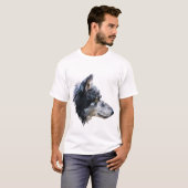 Wolf gemaakt tekenshirt t-shirt (Voorkant volledig)