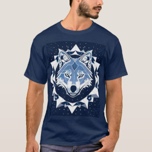 Wolf Geometrische Illustratie T-shirt
