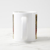 Wolf Geschenk Frau Jugendstil Russland Ornament Grote Koffiekop (Achterkant)