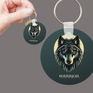 Wolf gezicht fenrir tribal krijger geen angst fenr sleutelhanger