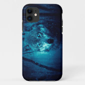 Wolf gezicht in donker fantasiebos Case-Mate iPhone case (Achterkant)