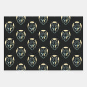 Wolf gezicht krijger fenrir nordic gift wrapping inpakpapier vel (Voorkant)