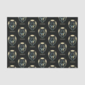 Wolf gezicht krijger fenrir nordic gift wrapping tissuepapier (Voorkant)