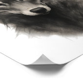 Wolf Gezicht Sticker Poster (Hoek)