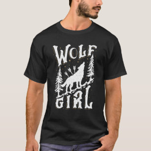 Wolf Girl, die van Wolven houdt Funny Dierenvriend T-shirt