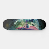 Wolf Girl Raven Bat Moon Persoonlijk Skateboard (Horizontaal)