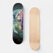 Wolf Girl Raven Bat Moon Persoonlijk Skateboard (Voorkant)