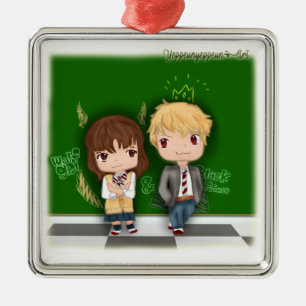 Wolf girl & Zwarte prins ~ Erika x Kyouya Metalen Ornament