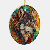 Wolf Glas in lood kerstboom decoraties (Rechts)