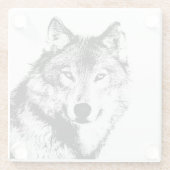 Wolf Glazen Onderzetter (Achterkant)