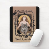 Wolf Goddess Mousepad door Lori Karels Muismat (Met muis)
