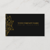 Wolf goud geometrisch ontwerp logo modern custom visitekaartje (Voorkant)