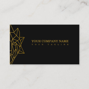 Wolf goud geometrisch ontwerp logo modern custom visitekaartje