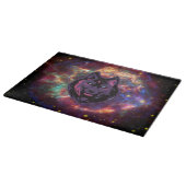 Wolf Grafische Kunst, Paarse Kosmische Achtergrond Snijplank (Hoek)