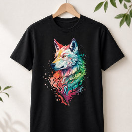 Wolf Grafische Streetwear T-shirt Krachtig & Kleur