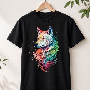 Wolf Grafische Streetwear T-shirt Krachtig & Kleur