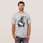 Wolf Graphic Art Dierlijke Wolven Fan Art T-shirt (Voorkant volledig)