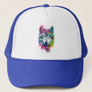 Wolf Graphic Art Dierlijke Wolven Fan Art Trucker Pet