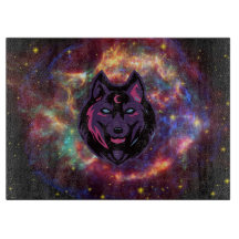 Wolf Graphic Artwork, Paarse kosmische achtergrond