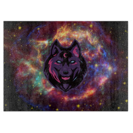Wolf Graphic Artwork, Paarse kosmische achtergrond Snijplank