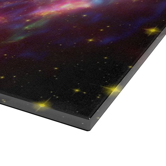 Wolf Graphic Artwork, Paarse kosmische achtergrond Snijplank (Hoek)