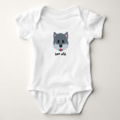 Wolf Graphic Baby uit één stuk Romper (Voorkant)