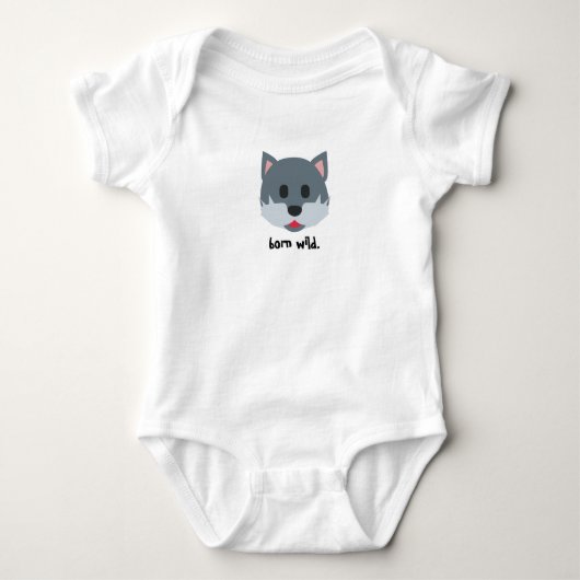Wolf Graphic Baby uit één stuk Romper (Voorkant)