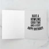 WOLF GRAPPIGE  VERJAARDAG STAYIN' LEVENDE GROET KAART (Binnen)