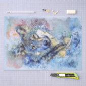 Wolf Gray Hunter Waterverf Tissuepapier (Craft)