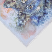 Wolf Gray Winter Waterverf Tissuepapier (Detail)